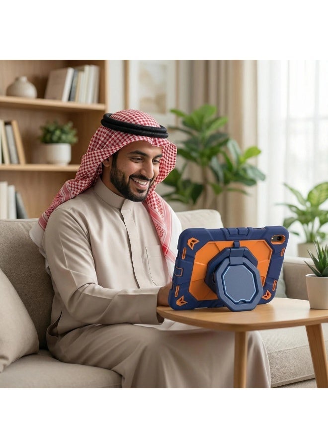 غطاء حماية قوي للآيباد الجيل العاشر 10.9 بوصة (2022) / الجيل الحادي عشر A16 (2025) مع حامل ودعامة يد – مقاوم للصدمات - Image 3